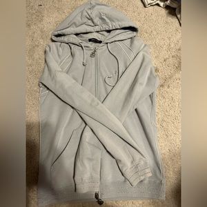 BCBG MAXAZRIA never worn light grey tracksuit top full zipper